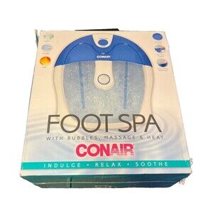 Conair Foot Spa w Bubbles Massage & Heat Indulge Relax Soothe Used w Damaged Box